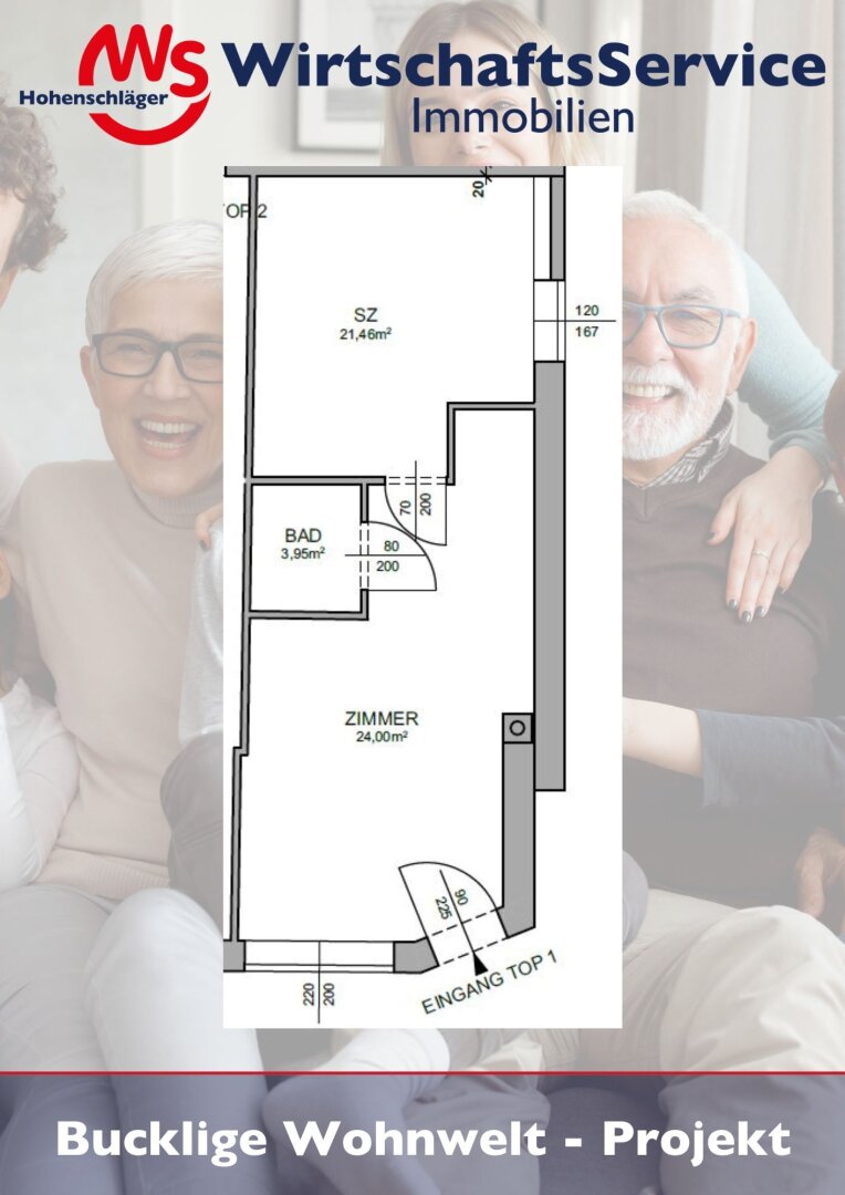 Ideal als Single-/ Zweitwohnsitz- Wohnung mit 43 m² (Top 1) in Wiesmath, 2811 Wiesmath, Wohnung